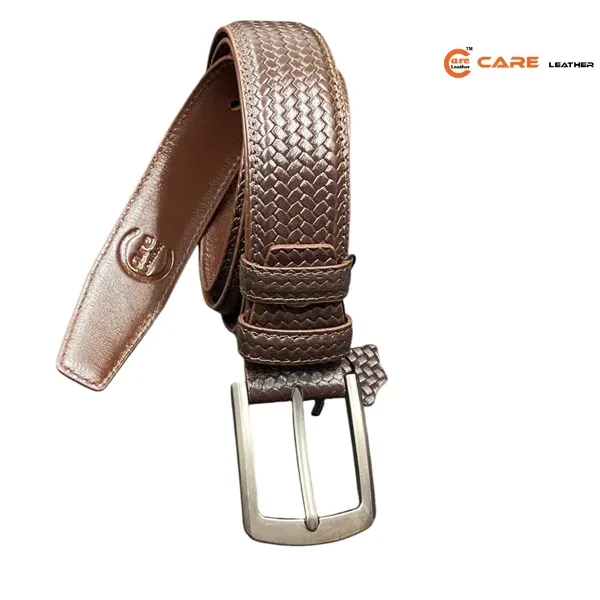 Classic Pattern Genuine Care Leather Belt BC04