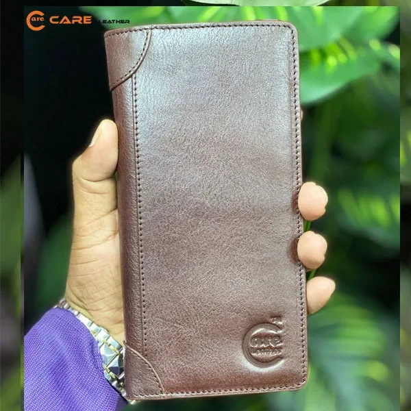 Smart Care Leather Long wallet (V Chocolate)