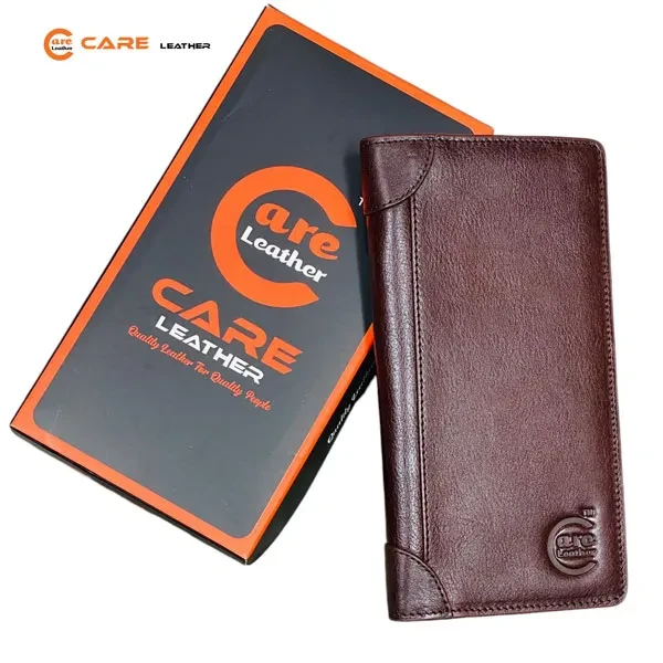 Smart Care Leather Long wallet (V Chocolate)