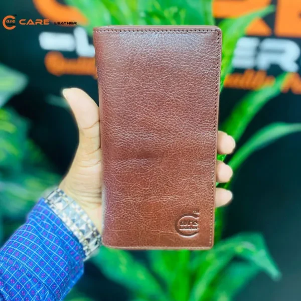 Leather Magnetic Long Wallet M2 Chocolate
