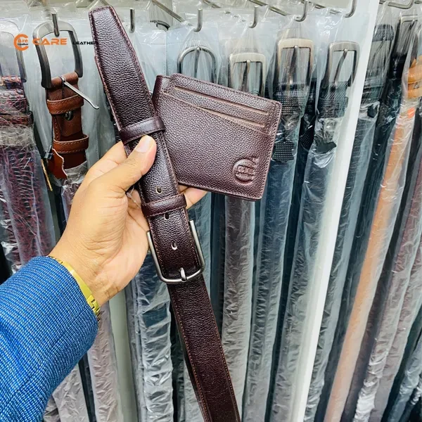 Genuine Leather Belt and Wallet Combo Offer