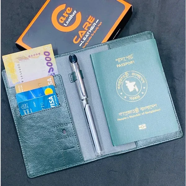 Care Leather Passport Holder (MFP Green 02)