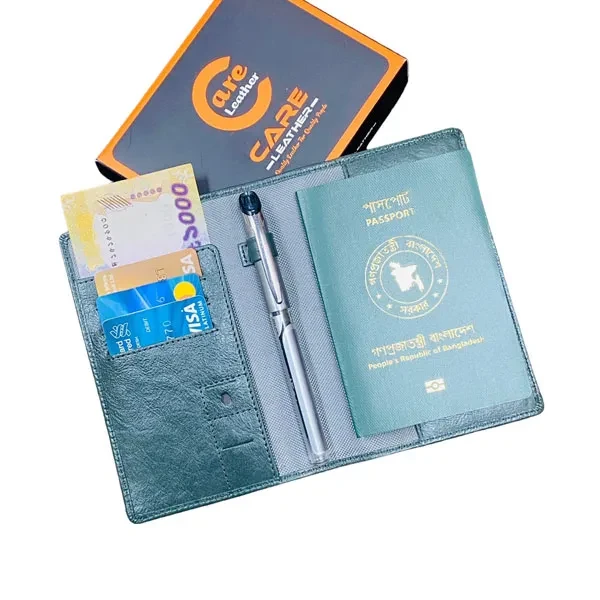 Care Leather Passport Holder (MFP Green 02)