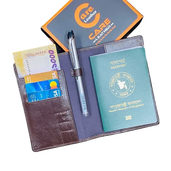 Care Leather Passport Holder (MFP Chocolate 03)