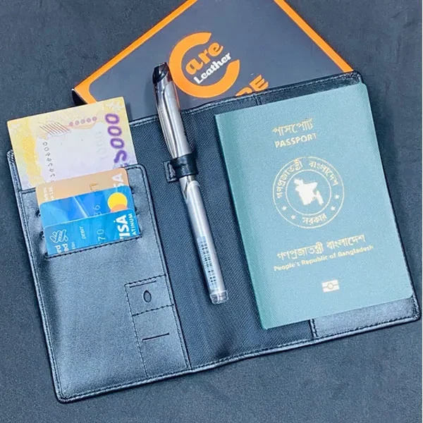 Care Leather Passport Holder (MFP Black 04)