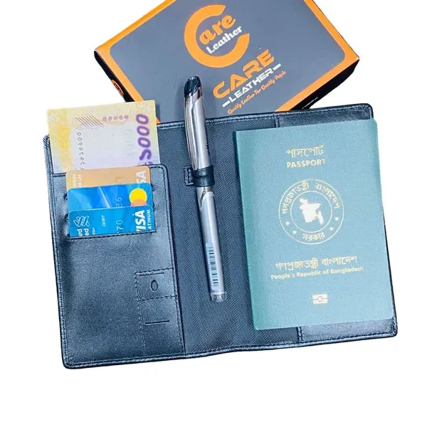 Care Leather Passport Holder (MFP Black 04)