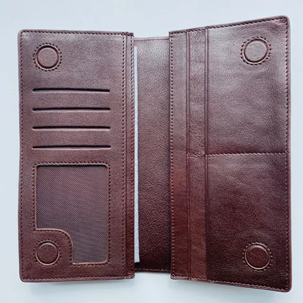 Leather Magnetic Long Wallet M2 Chocolate