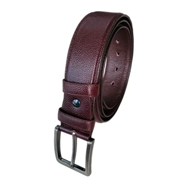 Classic Dark Maroon Care Leather Belt For Men