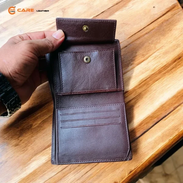 Genuine Leather Bi-Fold Wallet (Chocolate SW22)