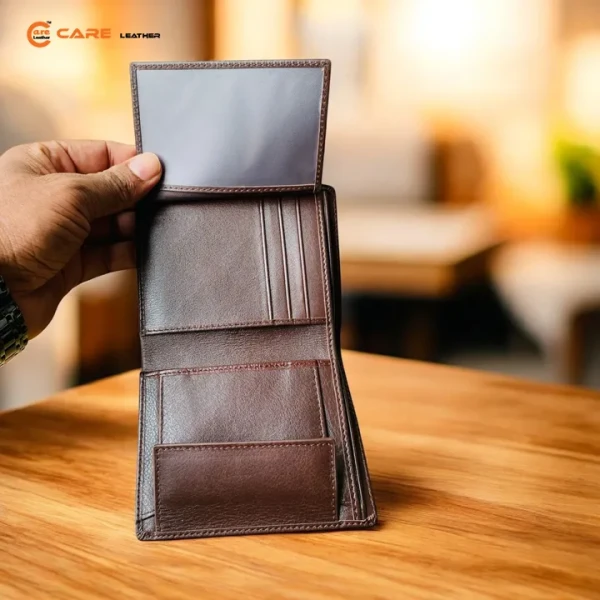 Genuine Leather Bi-Fold Wallet (Chocolate SW22)