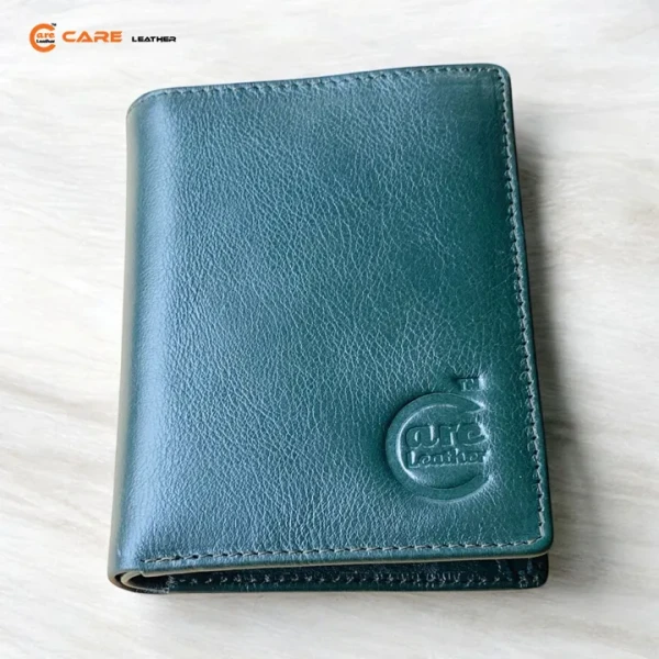Genuine Leather Bi-Fold Wallet (Olive Green SW22)