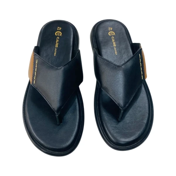 Men’s Black Leather Sandal SB-S26 Budget King
