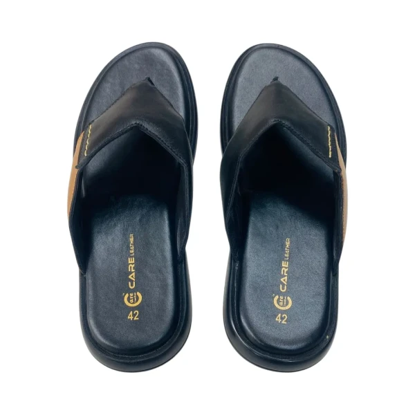 Men’s Black Leather Sandal SB-S26 Budget King