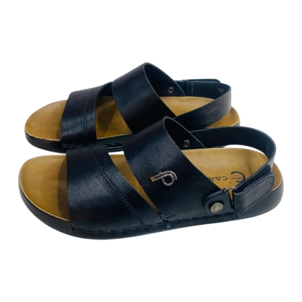 Mens fashionable Style Double Belt Casual Sandal Black SB27