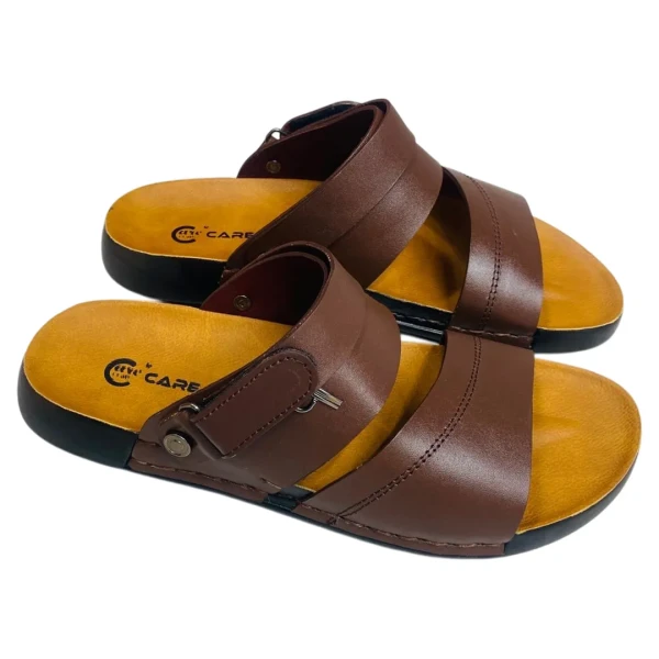 Mens fashionable Style Double Belt Casual Sandal Black SC27