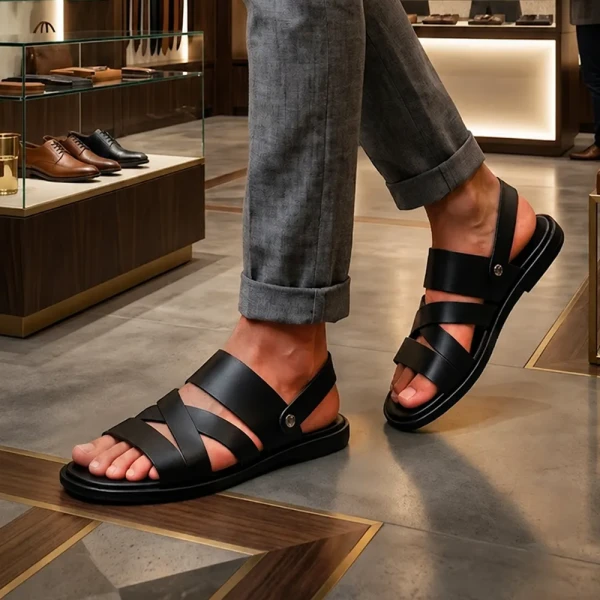 Premium Care Leather Belt sandals (SB8)