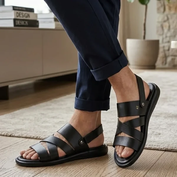 Premium Care Leather Belt sandals (SB8)