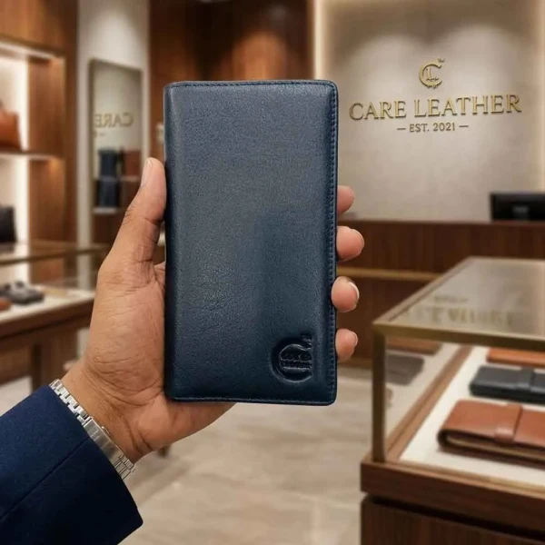 Care Leather Double Chamber M2b Mobile Zipper Wallet